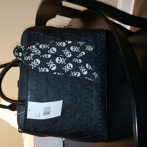 Betsy Johnson Skull Satchel - Black